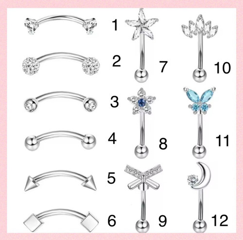 Eyebrow bar body jewellery - bar,