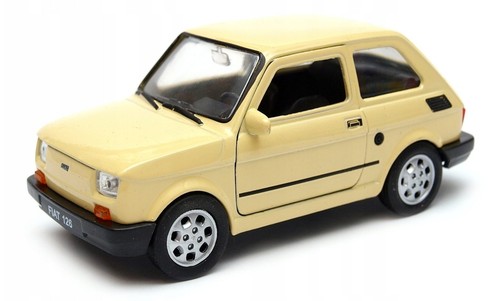 Welly fiat 126 cream yellow - welly,