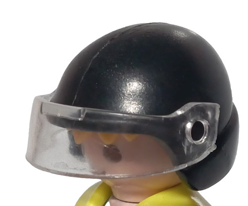 Playmobil black helmet - helmet, police