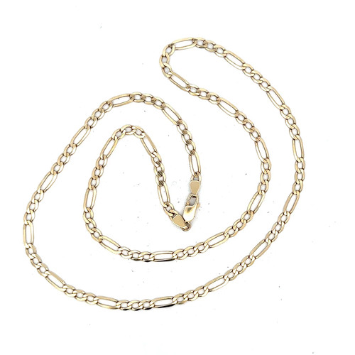 9ct yellow gold - figaro, chain