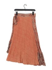 Dosa Women's Midi Skirt W 29 in Multi Silk with Cotton Midi Wrap
