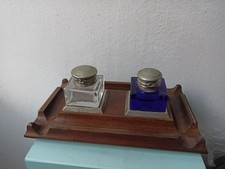 EDWARDIAN wooden DESK INK