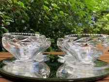 set of 4 Vtg  Hand Cut Crystal