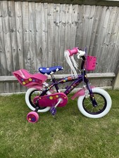 Mia Girls 12-inch Bike with Tassels Purple/Pink Colors, Basket Dolls Seat
