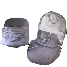 Silver Cross Wayfarer / Pioneer Hood and Apron Set Grey