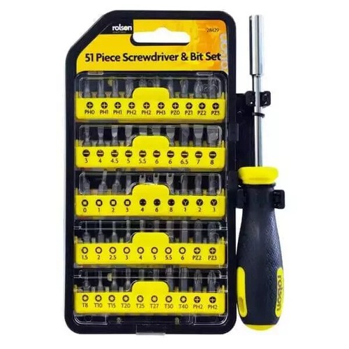 Screwdriver bit set - set, rolson