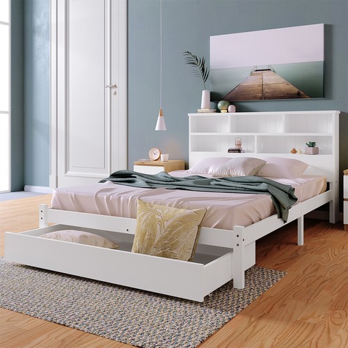 4ft6 white wooden - 4ft6,