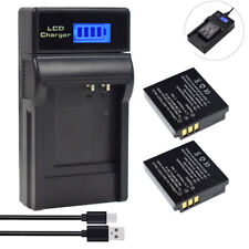 2X Battery & LCD Charger For Panasonic LUMIX CGA-S005e DMC-LX3 LX2 LX1 FX150