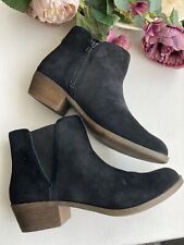 KENSIE Short Leather / Suede , Black  Ankle / Pixie Boots , Low Heel , Size 5