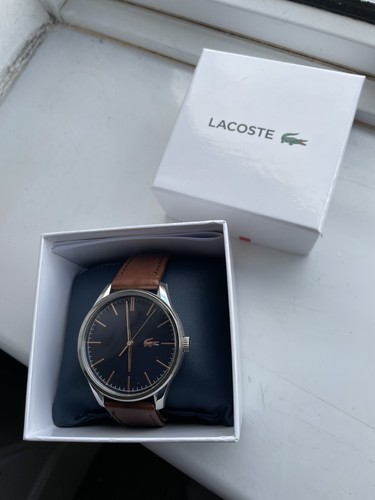 Lacoste brown leather watch - leather,
