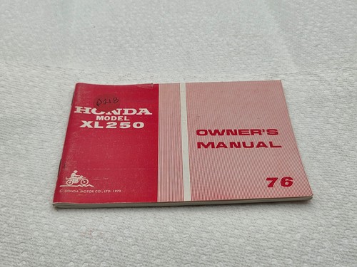1976 honda xl250 owner - xl250, owner's