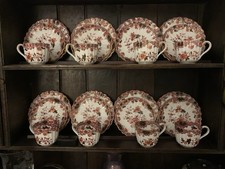 Spode Bertha 8 x Cup, Saucer and Plate - Bone China - c1890