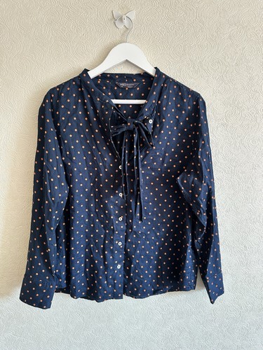 Plus size navy - blue, polka