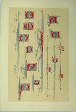 Original Old Antique Print