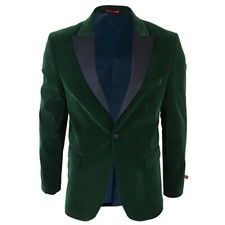 Mens Velvet Tuxedo Suit Jacket Tailored Dinner Blazer Shawl Lapel Smart Formal