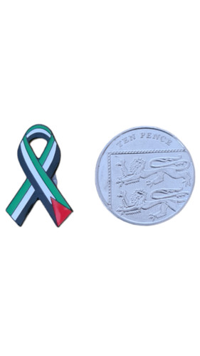 Palestine flag ribbon badge - flag,