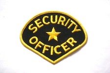 Generic security guard patch, Security Officer with star on black background