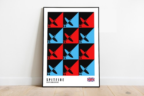 Spitfire duotone poster - spitfire,