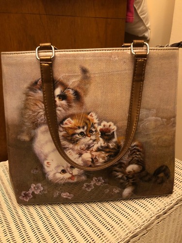 Handbag world shiney - world, kitten