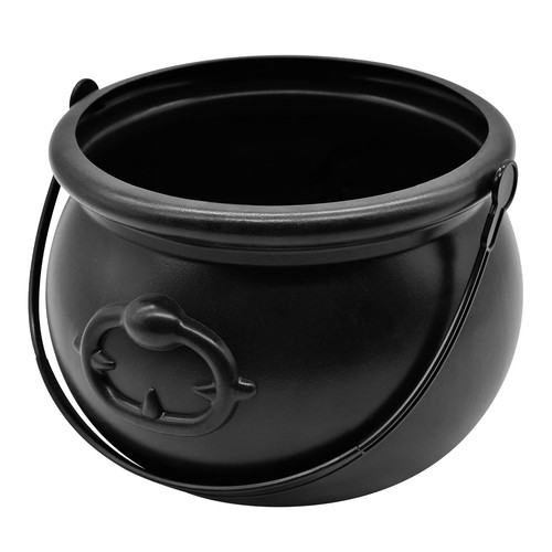 Plastic black cauldron - black,