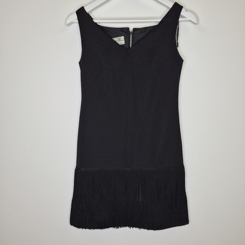 Vintage 60s black line shift - black, a-line