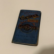 Gall and Inglis Vintage Cycling and Touring Map 60 Miles South of London 1900