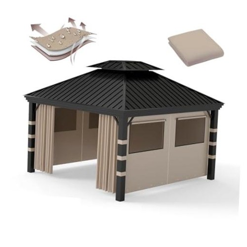 Gazebo privacy curtains x - gazebo,