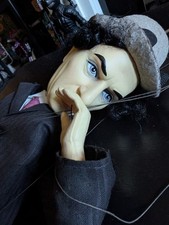 Handmade Signed "Rici" Charlie Chaplin Marionette Puppet 17" Wooden. ?