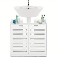 Under Sink Bathroom Cabinet, White Basin Cupboard, Bathroom Under Sink Bathroom