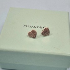 Tiffany & Co. Return To Genuine Mini Heart Sterling Silver Earrings Gift Idea #2