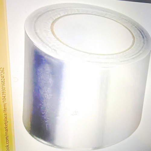 Silver foil tape roll - silver,