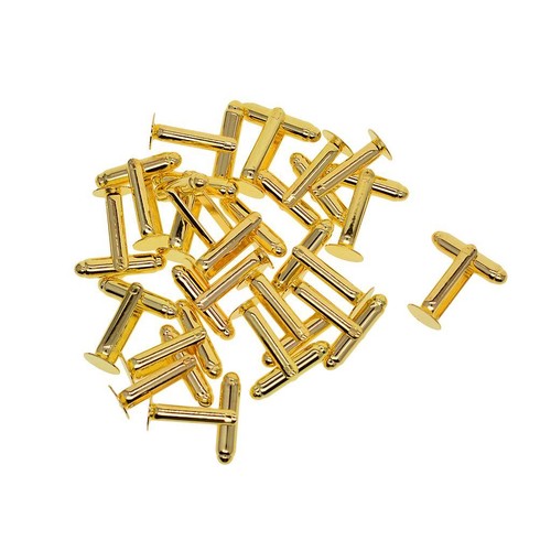 Piece round brass cufflink - 20,