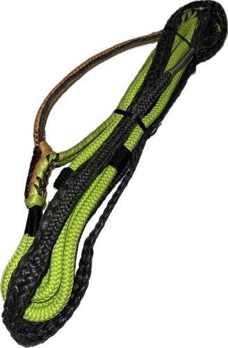 Lime green black poly - &,