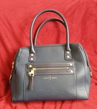 Jasper Conran Tote Shoulder Bag Navy Blue Faux Leather Smart Casual Debenhams