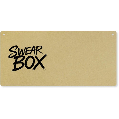 Swear box door - plaque, /