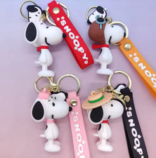 Peanut Snoopy Charlie Brown Keyring Key Chain Pendant Charm Bag Pom Doll Figure