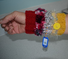 Twiddle cuff Hand Knitted