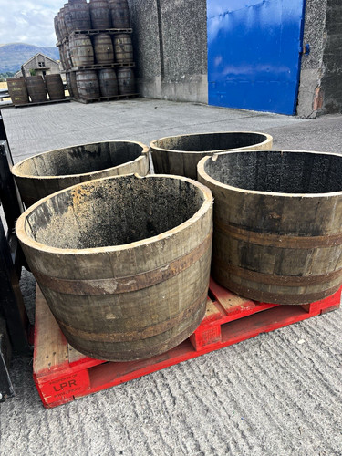 Wooden half barrel - 4, planters