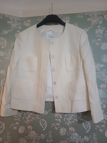 Hobbs white ladies jacket size - hobbs,
