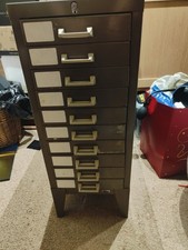 Vintage Bisley 10 Drawer Metal