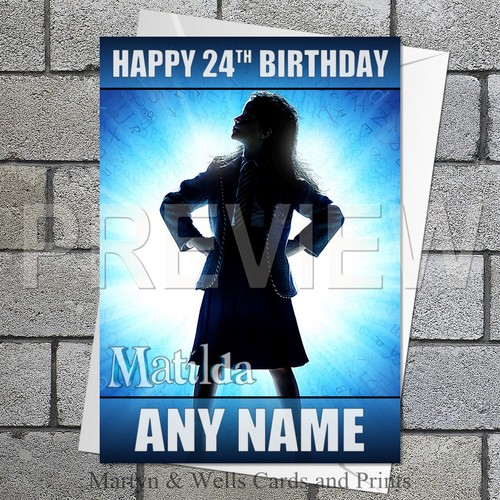 Matilda birthday card 5x7 - matilda,