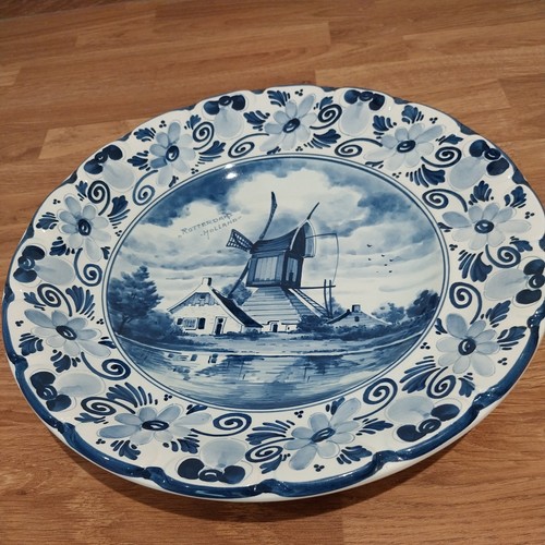 Delft blue plate decorative - blue,