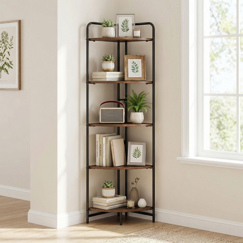 Tier folding corner - 5-tier, shelf