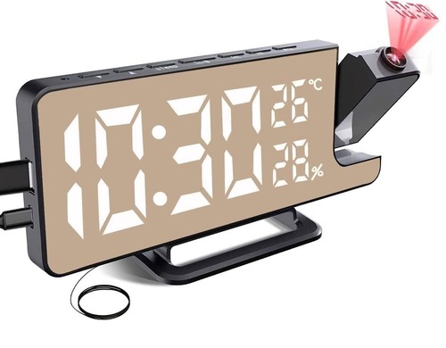 Projection alarm clock - projection, clock,