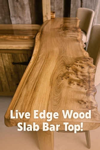 Live edge solid wood - edge, bar
