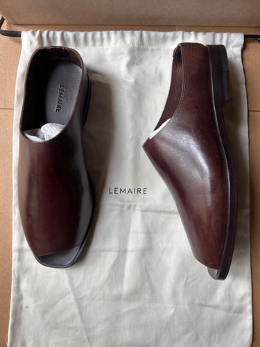 Lemaire brown leather mules - lemaire,