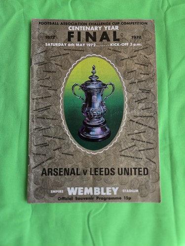 1972 cup final programme - cup,