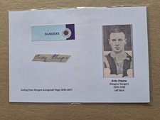 ANDY CHEYNE RANGERS PRE-WAR