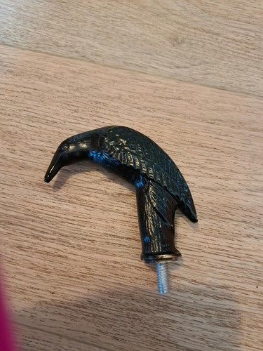 Solid brass raven crow - brass,