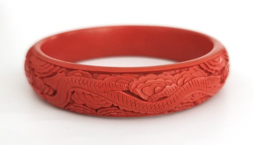 Cinnabar bracelet bangle - cinnabar,